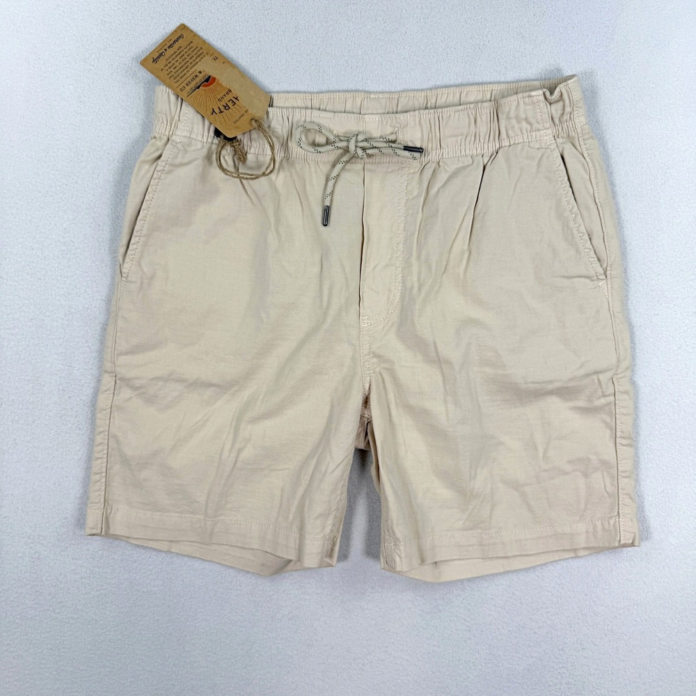 Faherty Mens Essential Drawstring Shorts 'Stone' / Size M / NEW